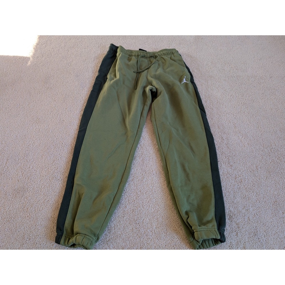 Nike Air Jordan Army Green Fleece Sweatpants Women Medium Joggers Activewear